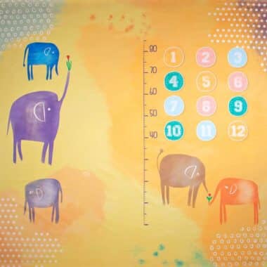 Cenário Mesversário Elefante Colorido (lençol)