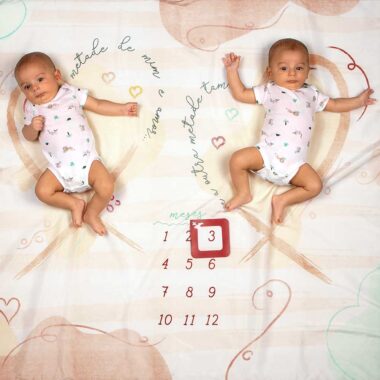 cenario lencol mesversario gemeos usealce