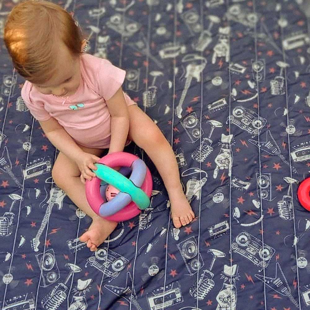 tapete mesversário acompanhamento mensal dupla face escuro tema rock use alce