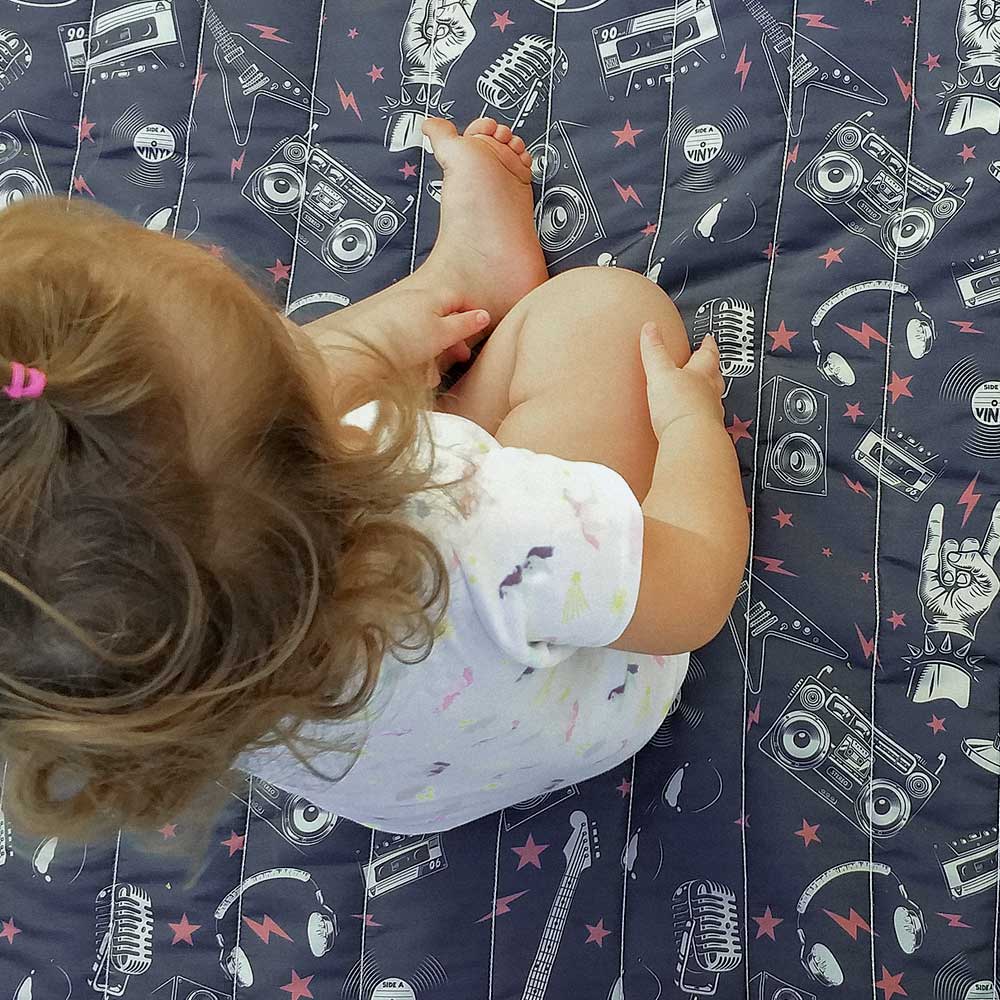 tapete mesversário acompanhamento mensal dupla face escuro tema rock use alce