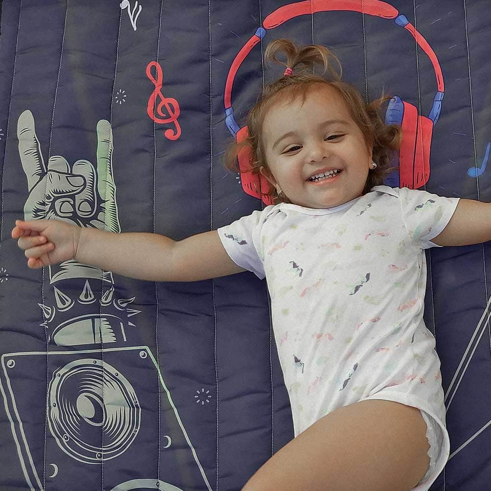 tapete mesversário acompanhamento mensal dupla face escuro tema rock use alce