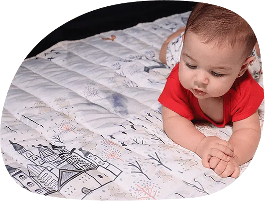 Tapete para Tummy Time Bebê - Tapete Mesversário Sonhe Alto Use Alce