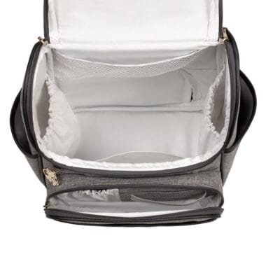 Kit Mochila e Mala Maternidade Multifuncional Lebaby 2 em 1 Cinza Mescla