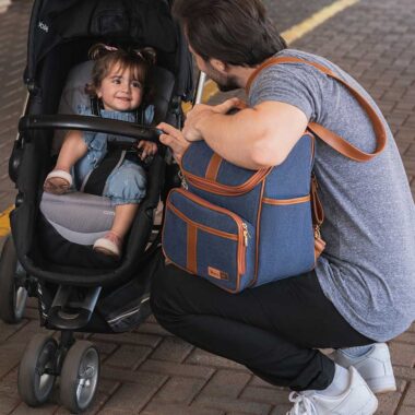 Kit Maternidade Mochila e Mala Jeans Lebaby