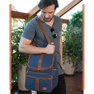 Kit Maternidade Mochila e Mala Jeans Lebaby