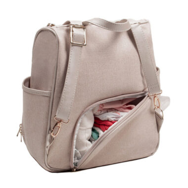 Bolsa Mochila Maternidade Multifuncional Lebaby 2 em 1 Nude