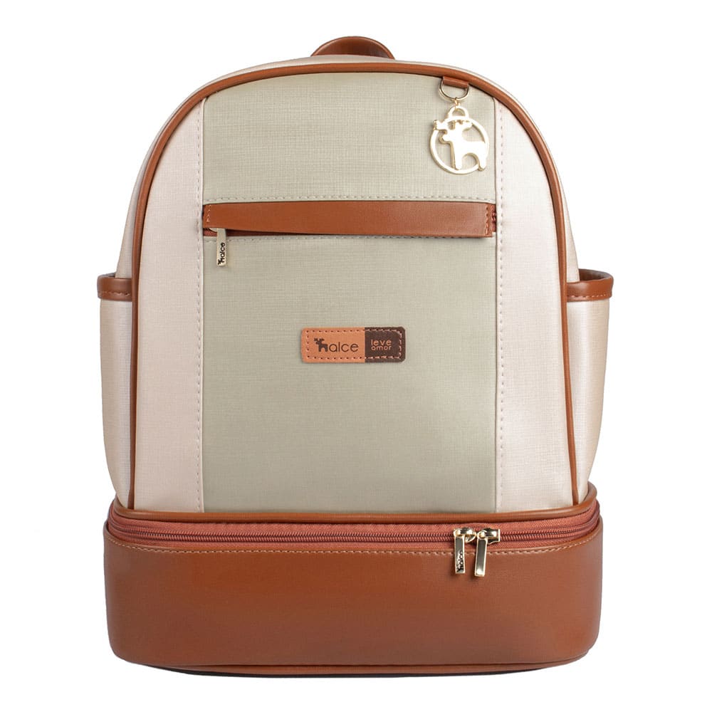 mochila maternidade usealce londres pistache frente