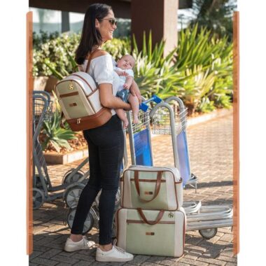 Kit Maternidade Bolsa Mala Mochila  Londres Pistache