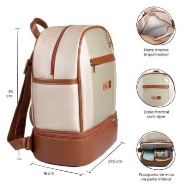 Kit Maternidade Bolsa Mala Mochila  Londres Pistache