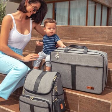 Kit Maternidade Lebaby Cinza Mescla 3 peças