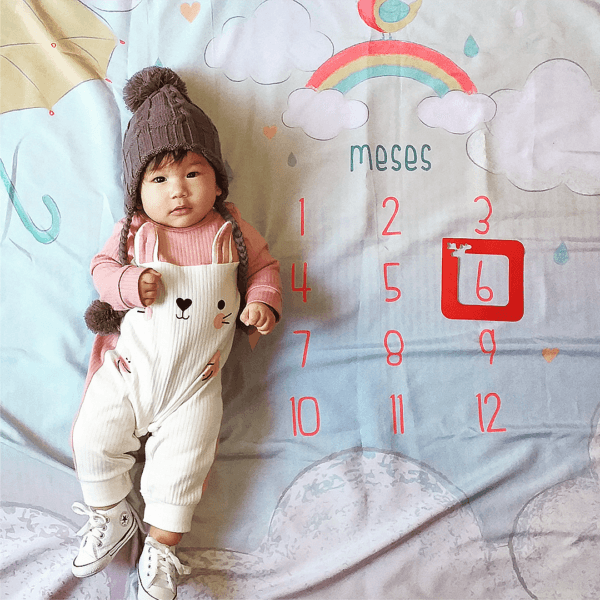 Cenário mesversário estilo lençolzinho Chuva de Amor