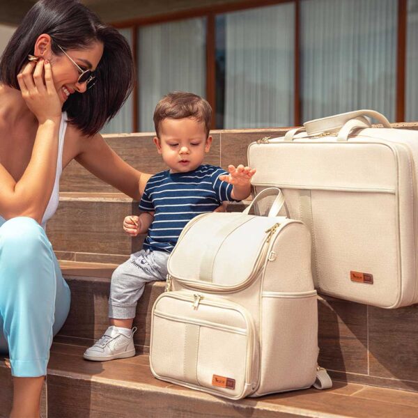 Kit mala e mochila maternidade Use Alce Le Baby Nude