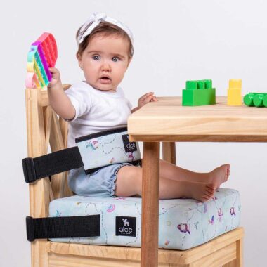 Assento de Alimentação (elevação) e Cinto Unicórnio