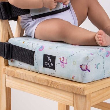 Assento de Alimentação (elevação) e Cinto Unicórnio