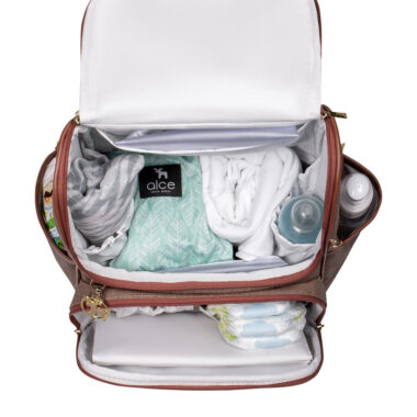 Bolsa Mochila Maternidade Multifuncional Lebaby 2 em 1 Cappuccino