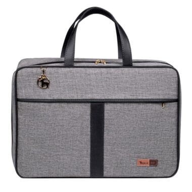 Kit Mochila e Mala Maternidade Multifuncional Lebaby 2 em 1 Cinza Mescla