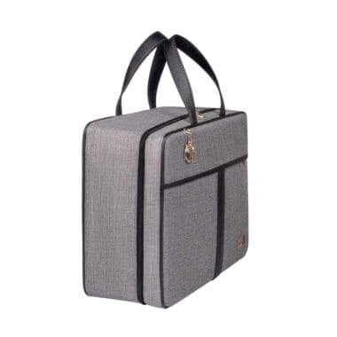 Kit Mochila e Mala Maternidade Multifuncional Lebaby 2 em 1 Cinza Mescla