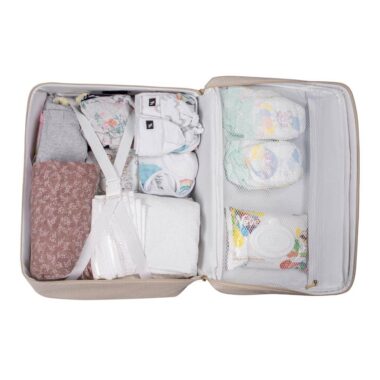 Kit Mochila e Mala Maternidade Multifuncional Lebaby 2 em 1 Nude