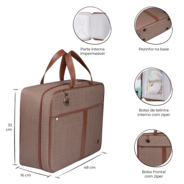 Mala Maternidade Lebaby Cappuccino