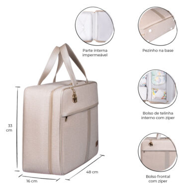 Kit Maternidade Lebaby Nude 3 peças