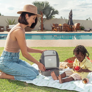 Mochila Maternidade Londres Cinza