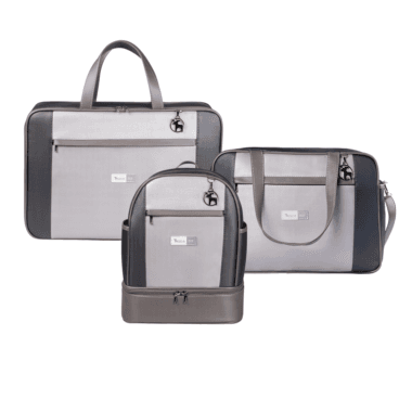 Kit Maternidade Bolsa Mala Mochila Londres Cinza
