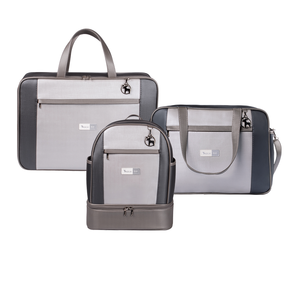 Kit Maternidade Bolsa Mala Mochila Londres Cinza