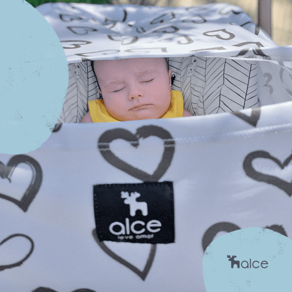 Cover coração Use Alce ajudando a reduzir luz no carrinho do bebê