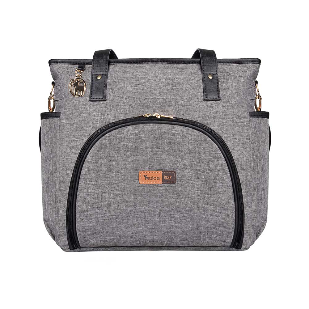 Bolsa Maternidade Lebaby Cinza Mescla