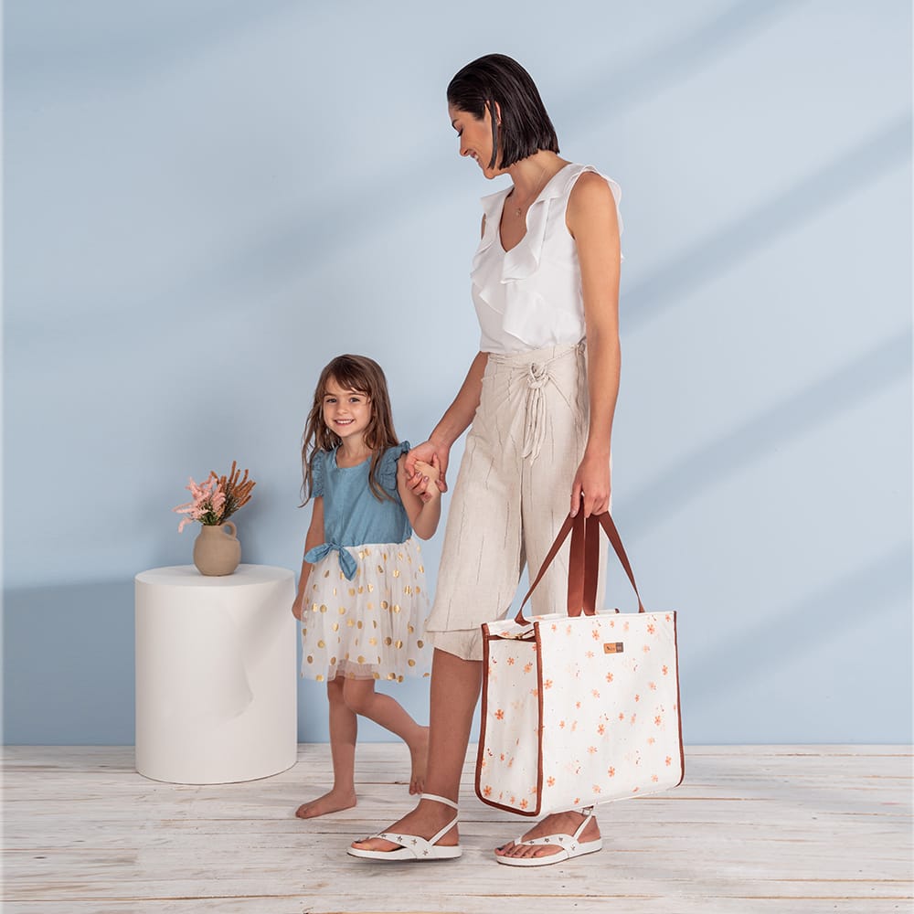 c bolsa maternidade alce bag flores
