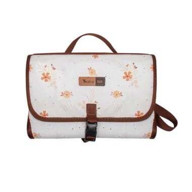 trocador portatil de bebe com porta fraldas alce flores