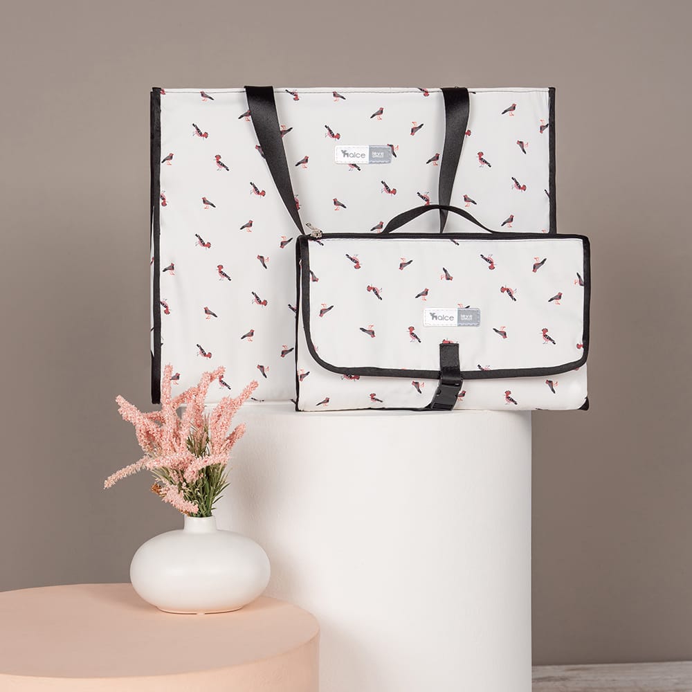 kit trocador portatil de bebe com porta fraldas bolsa maternidade bag alce passarinho