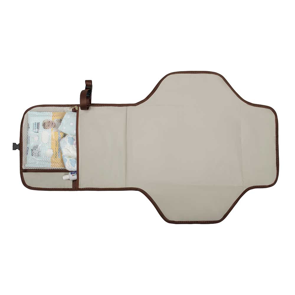 trocador portatil de bebe com porta fraldas alce listras color