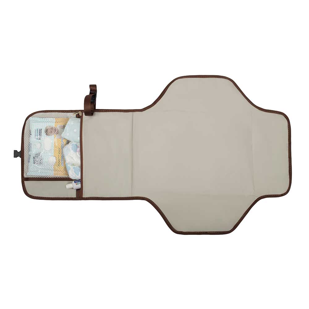 trocador portatil de bebe com porta fraldas alce ocre