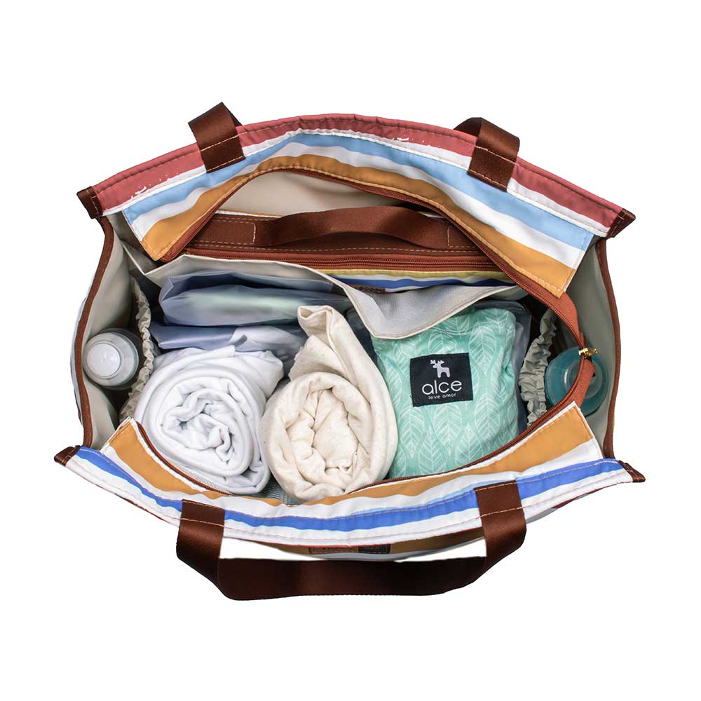 bolsa maternidade alce bag listras color