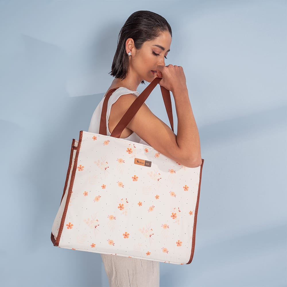 c bolsa maternidade alce bag flores