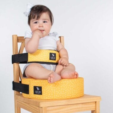 assento elevacao alimentacao redondo amarelow alce