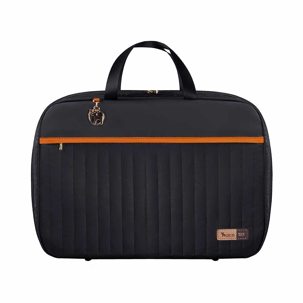 Mala Maternidade Coleção Cores - Preto e Laranja