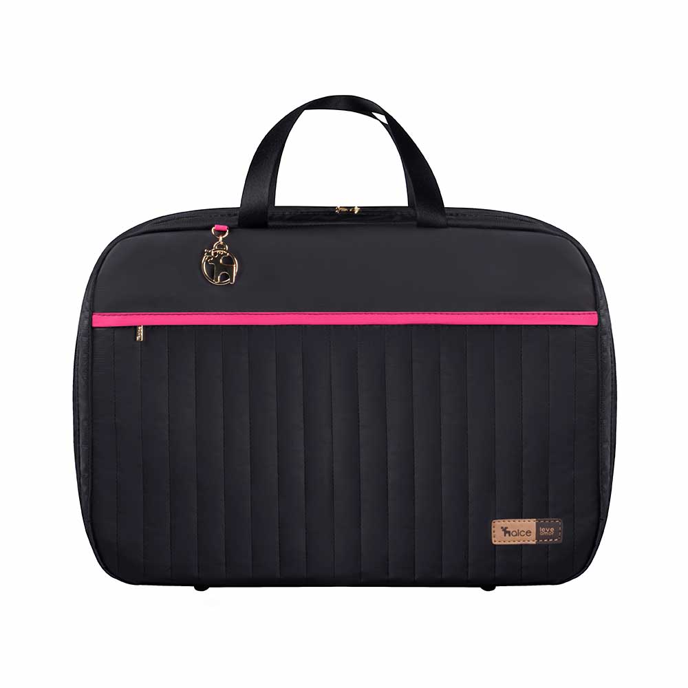 Mala Maternidade Coleção Cores - Preto e Pink