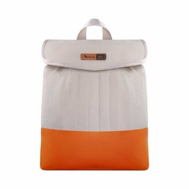 Mochila Maternidade Coleção Cores - Creme e Laranja