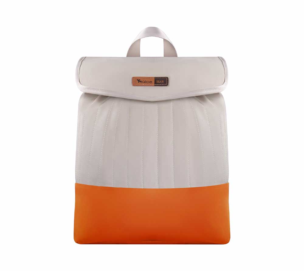 Mochila Maternidade Coleção Cores - Creme e Laranja