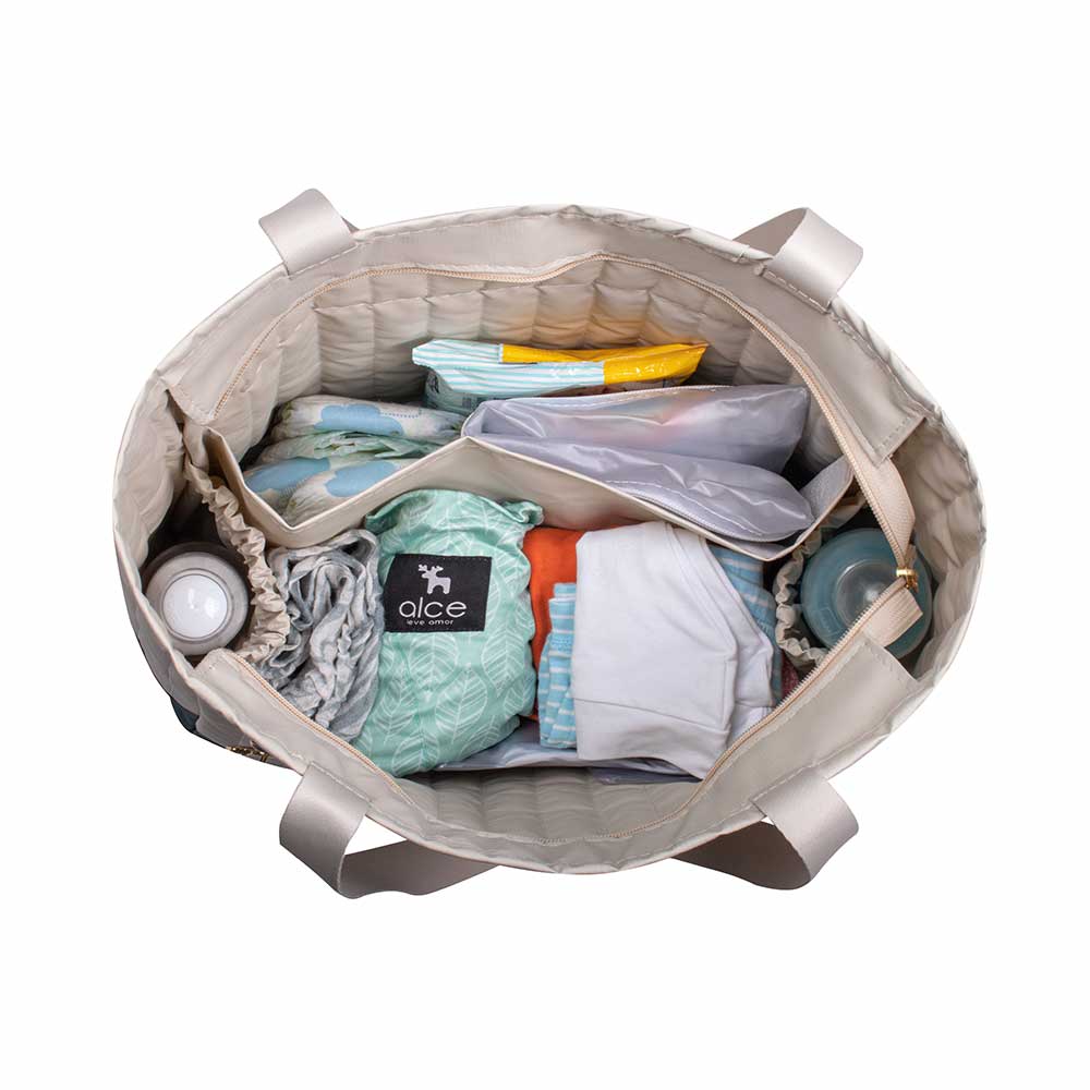 Bolsa Maternidade Coleção Cores - Creme e Preto - Imagem 4