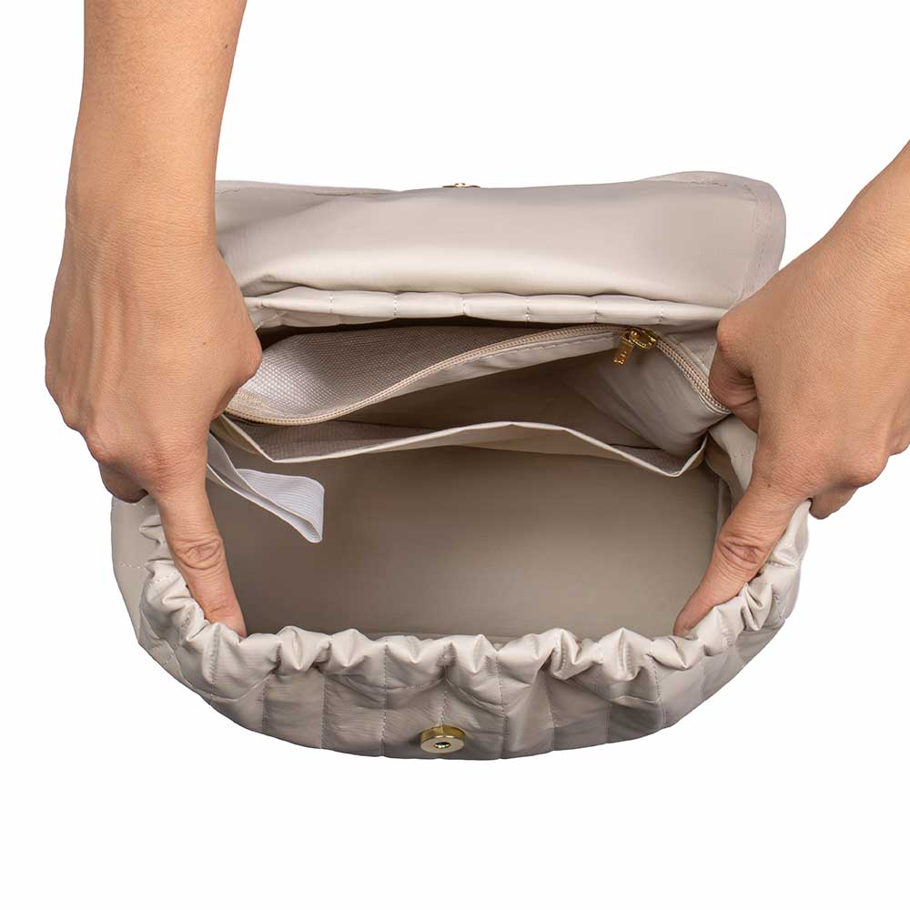 Mochila Maternidade Coleção Cores - Creme e Verde - Imagem 5