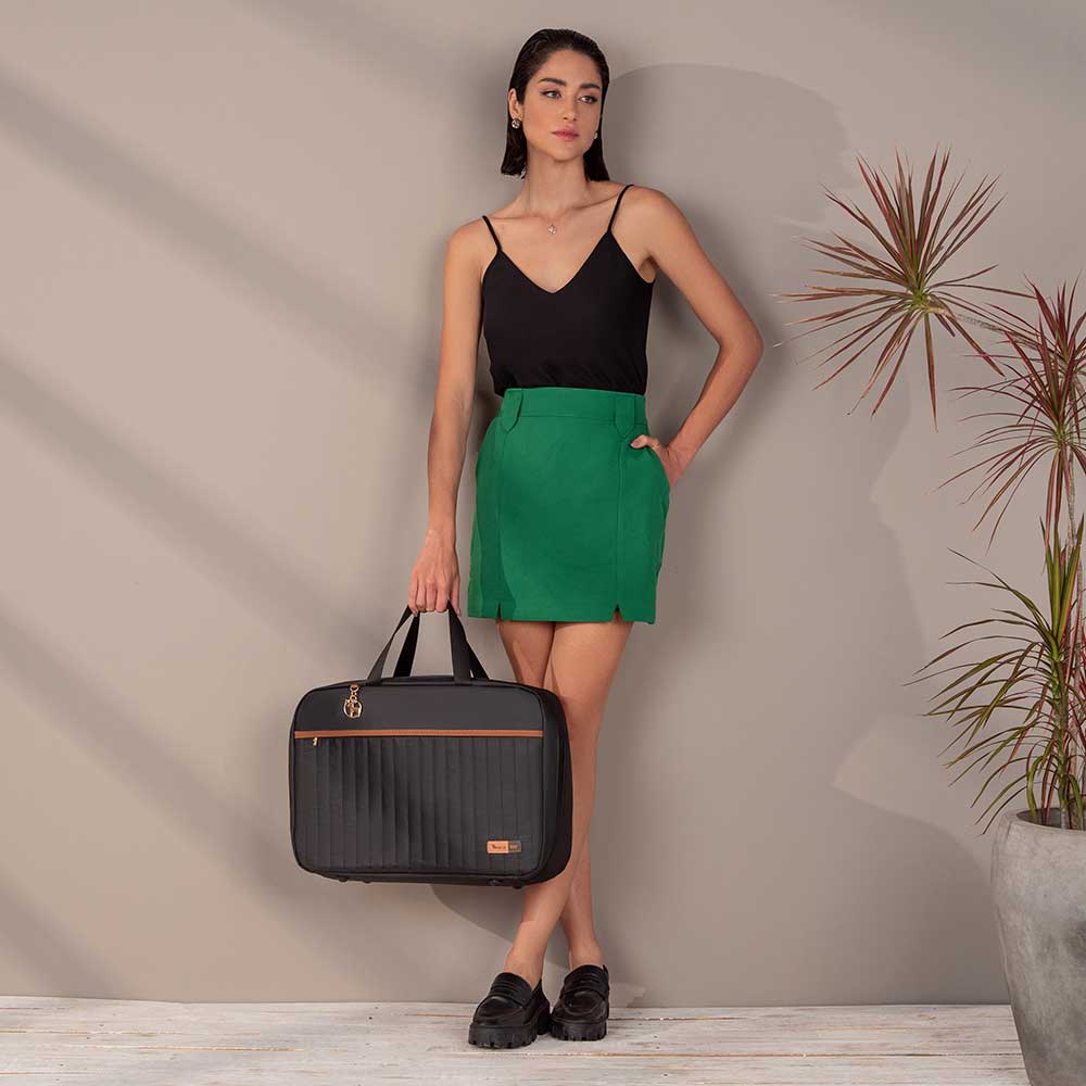 Mala Maternidade Coleção Cores - Preto e Caramelo - Imagem 5