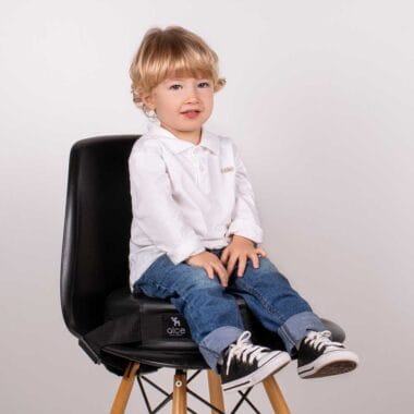 Assento de Alimentação Redondo e Cinto Preto