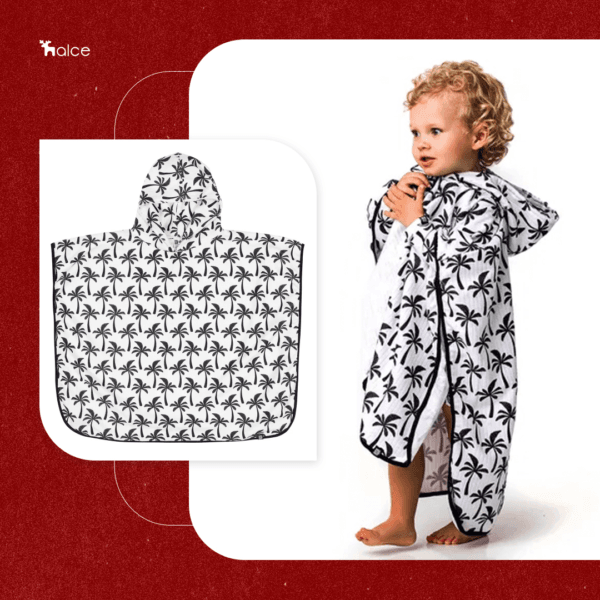 Toalha de vestir infantil para praia e piscina