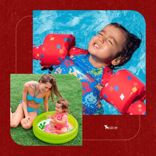 Mini piscina inflável para bebês