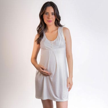 Camisola de Maternidade e Amamentação Mamãe e Bebê - Off