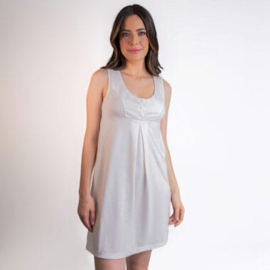 Camisola de Maternidade e Amamentação Mamãe e Bebê - Off