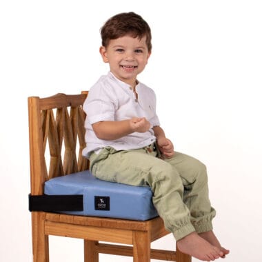 Assento De Alimentação Quadrado E Cinto Azul